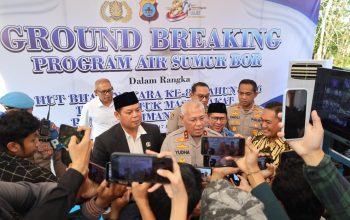 Groundbreaking sumur bor Polda Kalsel di Astambul.
