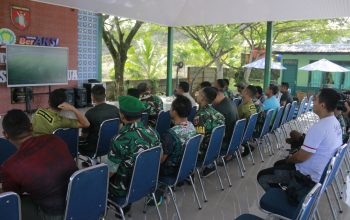 Nobar Piala Dunia di Kodim 1022 Tanah Bumbu.