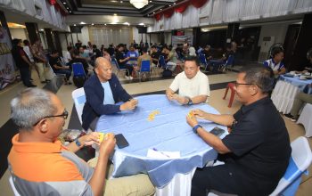 Suasana lomba domino Kapolresta Cup Banjarmasin.