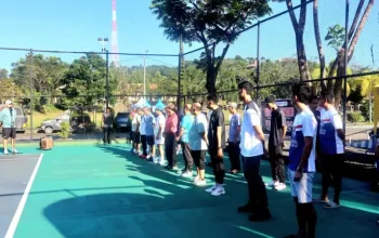 Pembukaan turnamen tenis Kapolres Cup Tanah Bumbu.