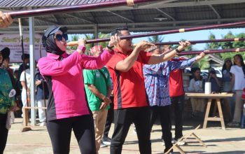 Kapolres Balangan buka lomba sumpit.
