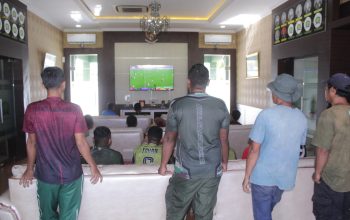 Nobar Piala Dunia Kodim 1022 Tanah Bumbu