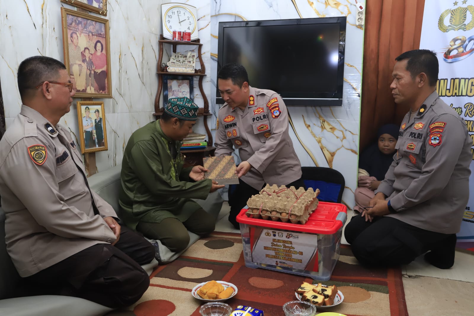Anjangsana Polresta Banjarmasin ke purnawirawan.