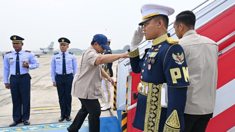 Presiden Prabowo Subianto bertolak ke Jawa Timur.