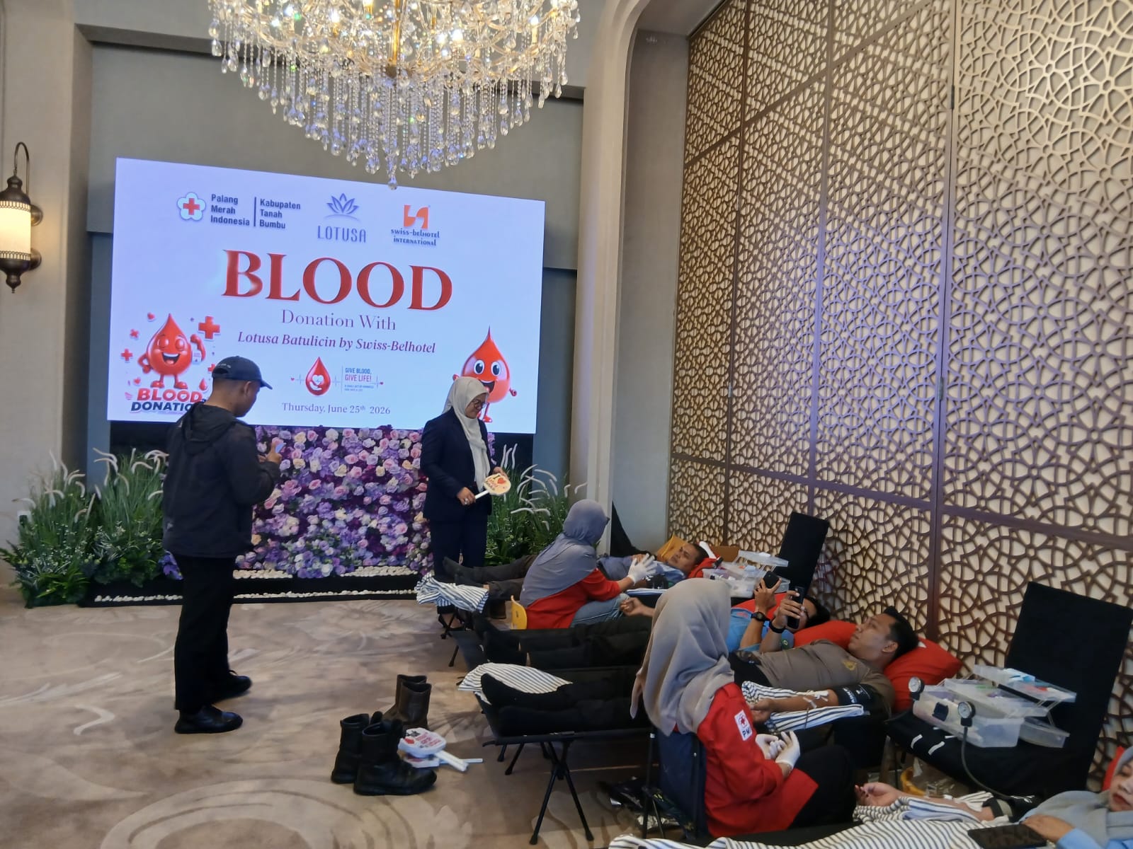 Donor darah Hotel Lotusa Batulicin.