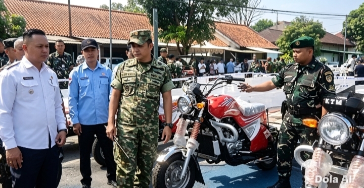 Dandim Majalengka serahkan truk dan becak motor untuk Koperasi Desa Merah Putih