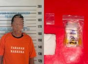 Pelaku AW diamankan polisi dalam gerebek narkoba Batola