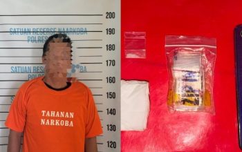 Pelaku AW diamankan polisi dalam gerebek narkoba Batola
