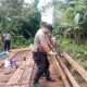 Polsek Jaro Gotong Royong Renovasi Jembatan Merah Putih, 4 Hari Selesai