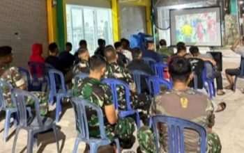 Nobar Piala Dunia Kodim 1004 Kotabaru.
