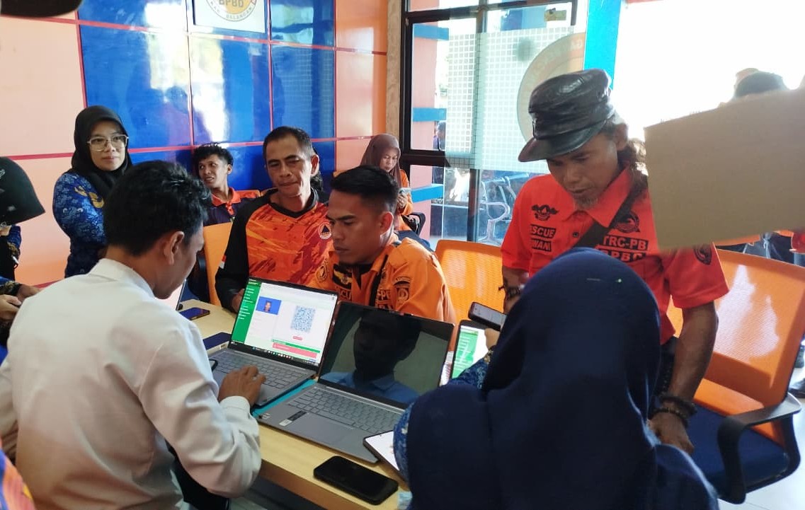 Penandatanganan PKS Disdukcapil dan BPBD Balangan.