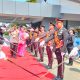 Pedang Pora Iringi Pisah Sambut Kapolres Tanah Bumbu