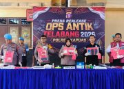 Ket Foto: Kapolres Kapuas, AKBP Rina Perwitasari beserta jajaran saat menggelar siaran pers pengungkapan tindak pidana Narkoba di wilayah Hukum Polres Kapuas, Senin (27/7/2026). (Ist).