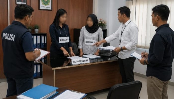 Polisi Rekonstruksi Dugaan Asusila Anak di Instansi Vertikal Tala