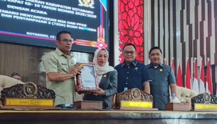 DPRD Kotabaru Gelar Paripurna Penyampaian KUA-PPAS 2027 dan Tiga Raperda