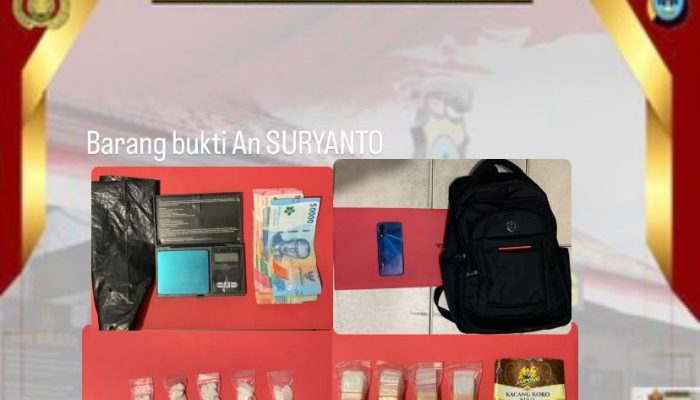 Pengedar Sabu di Jaro Ditangkap, Polisi Sita 13,48 Gram