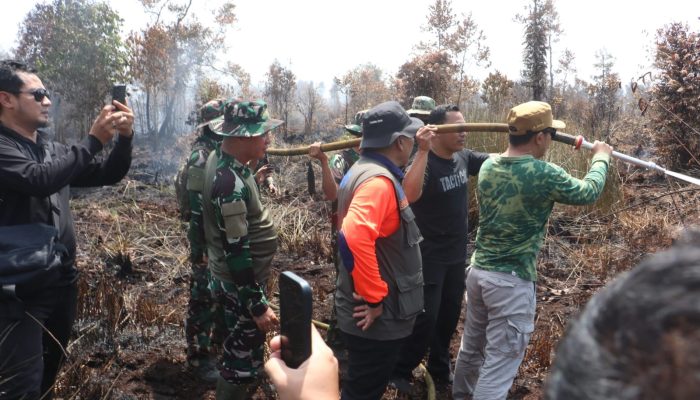Karhutla Tumbang Nusa Jadi Perhatian, Bupati Pulang Pisau Pantau Penanganan