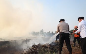 Kapolda Kalsel Tinjau Pemadaman Karhutla di Pengayuan Banjarbaru