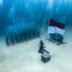 Kibarkan Merah Putih di Bawah Laut, PTK Tanam 512 Terumbu Karang