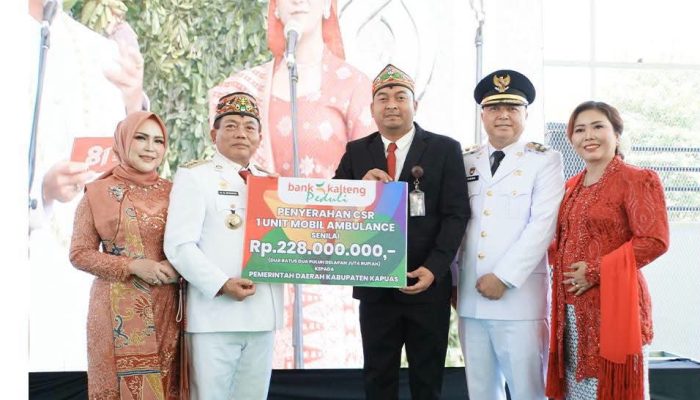 Semarak HUT ke-81 RI, Pemkab Kapuas Terima Bantuan CSR Ambulans dari Bank Kalteng