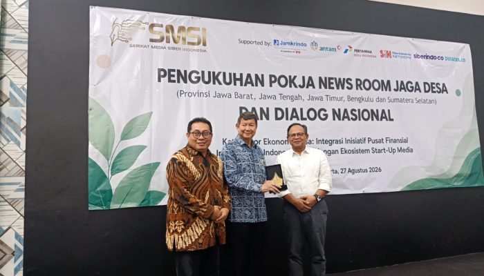 SMSI Kukuhkan Pokja Newsroom Jaga Desa, Hasyim Djojohadikusumo: Saya Datang karena Percaya