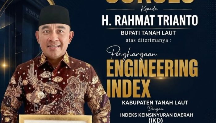 Sekretariat DPRD Tanah Laut Apresiasi Bupati Rahmat Trianto Raih Engineering Index