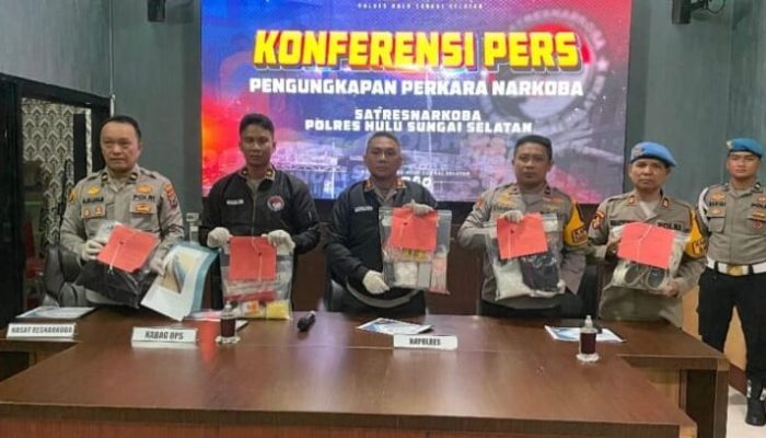 Polres HSS Ungkap Lima Kasus Narkoba, Tujuh Jadi Tersangka