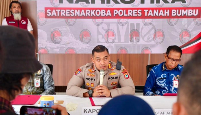Polres Tanbu Ungkap 3 Kasus Narkoba, Tetapkan 4 Tersangka