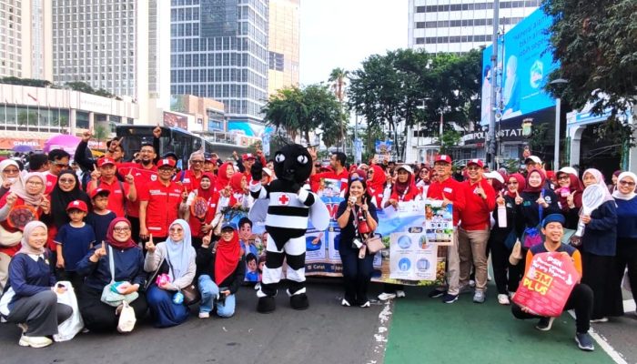 PMI dan Dinkes DKI Kampanyekan Pencegahan DBD di Bundaran HI