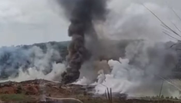 Lama Terbakar, Batu Bara di Km 171 Satui Lokasinya Eks Jalan Nasional