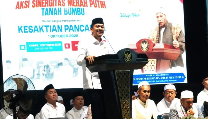 Bupati Tanah Bumbu Perkuat Sinergi dengan Masyarakat Lewat Aksi Merah Putih